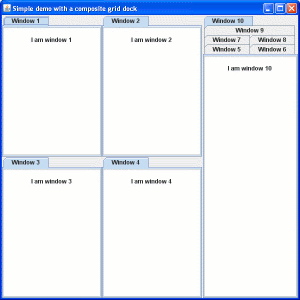 Screenshot of a Composite Grid Dock.
