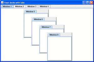 Screenshot of Floating Dockables in Tab Docks.