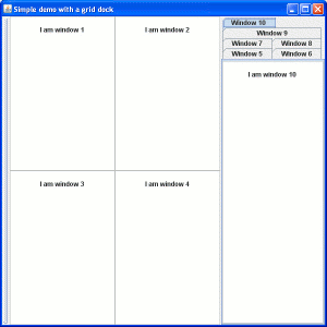 Screenshot of a Grid Dock.