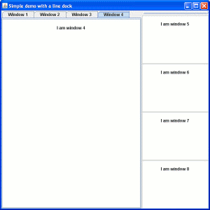 Screenshot of a Line Dock.